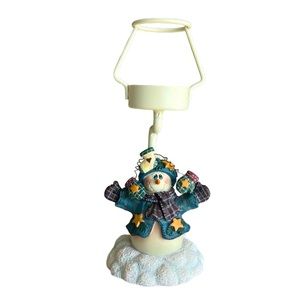 YANKEE CANDLE SNOWMAN UNDER TEA LIGHT HOLDER CHRISTMAS DECOR